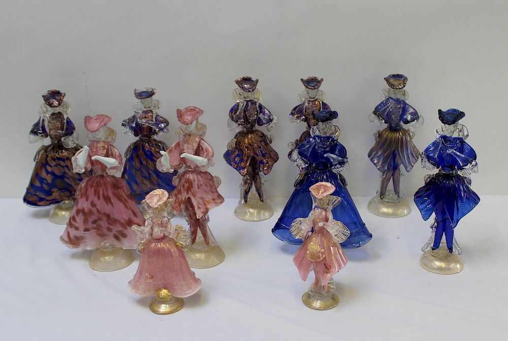 Appraisal: Grouping of Murano Glass Figurines in all From a Fifth