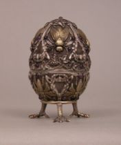 Appraisal: Russian Egg by Pavel Akimov Ovchinnikov St Petersburg circa -