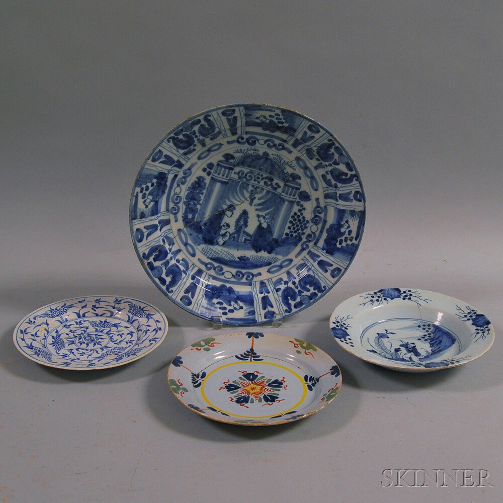 Appraisal: Four Pieces of Delft England and Holland th and th