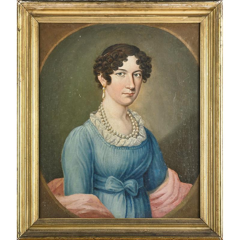 Appraisal: TH C PORTRAIT OF ANNA CLAYPOOLE PEALE Oil on canvas