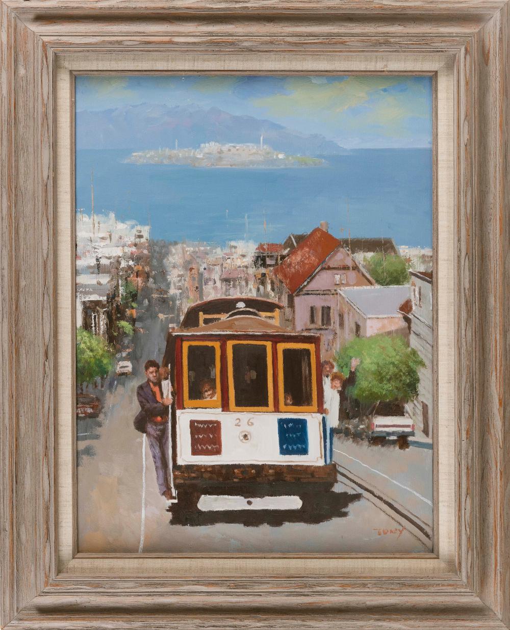 Appraisal: AMERICAN SCHOOL LATE TH CENTURY SCENE OF SAN FRANCISCO WITH