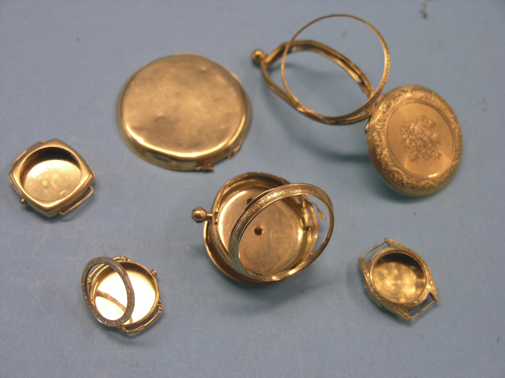 Appraisal: ct gold watch components six total grams total