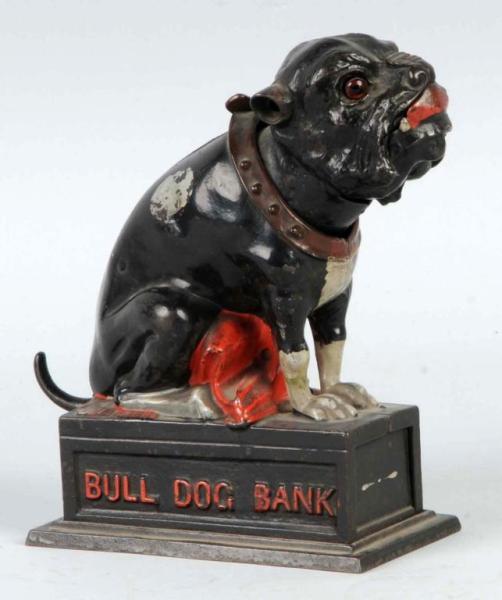 Appraisal: Cast Iron Bull Dog Mechanical Bank Description Manufactured by J