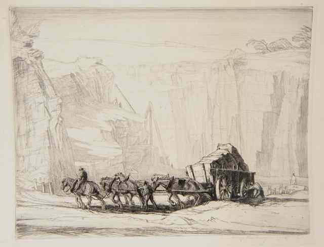 Appraisal: Henry George Rushby - The Quarry wagon load with stone