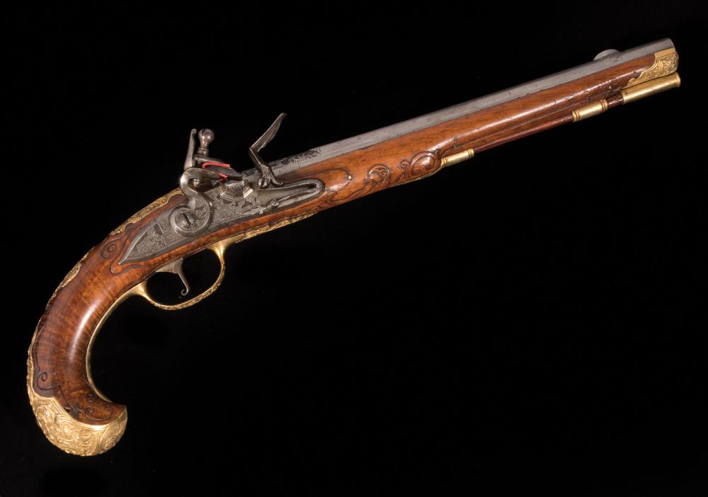 Appraisal: Bohemian -Bore Flintlock Holster Pistol by Frantz Peter c Carlsbad