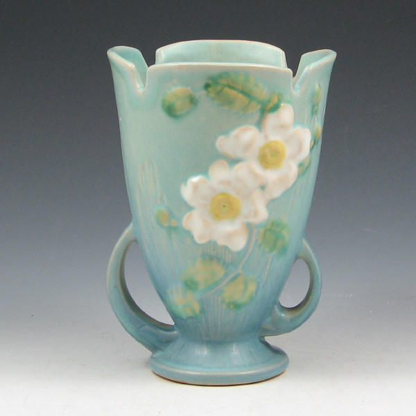 Appraisal: Roseville White Rose - Vase - Mint Roseville White Rose