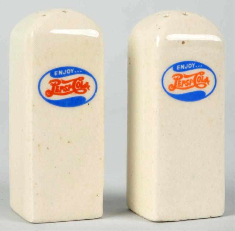 Appraisal: Stonewae Pepsi-Cola Salt Pepper Shakers s to s Minor crazing