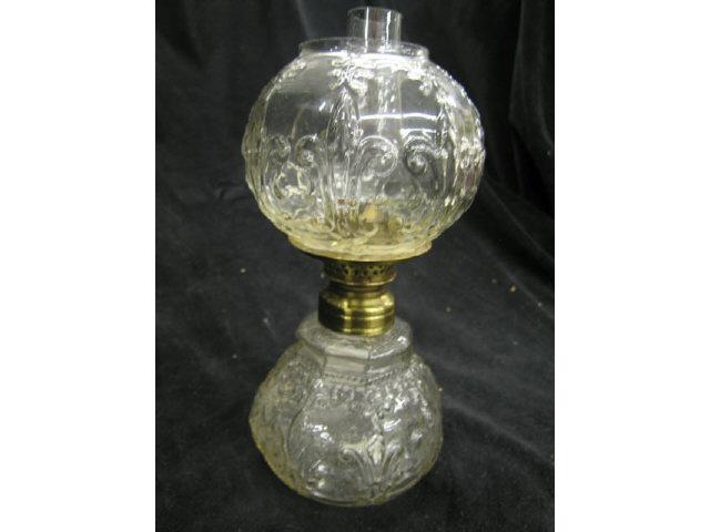 Appraisal: Victorian Miniature Oil Lamp matching shade tall