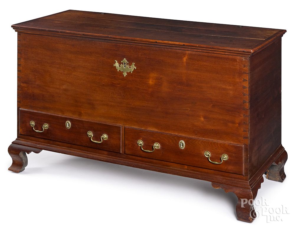 Appraisal: Pennsylvania Chippendale walnut blanket chest Pennsylvania Chippendale walnut blanket chest