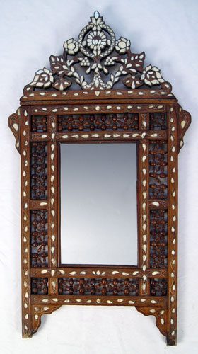 Appraisal: TURKISH SEDEF MOTHER OF PEARL INLAY MIRROR '' x ''