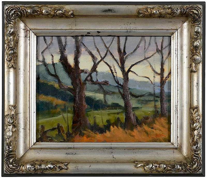 Appraisal: American School th century Three Trees Marshall N C signed