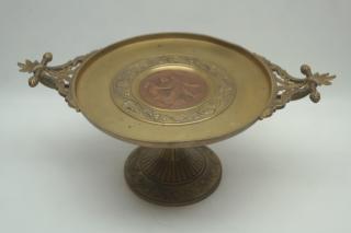 Appraisal: Antique Italian Neoclassical Bronze Tazza Antique gilt tazza having classical