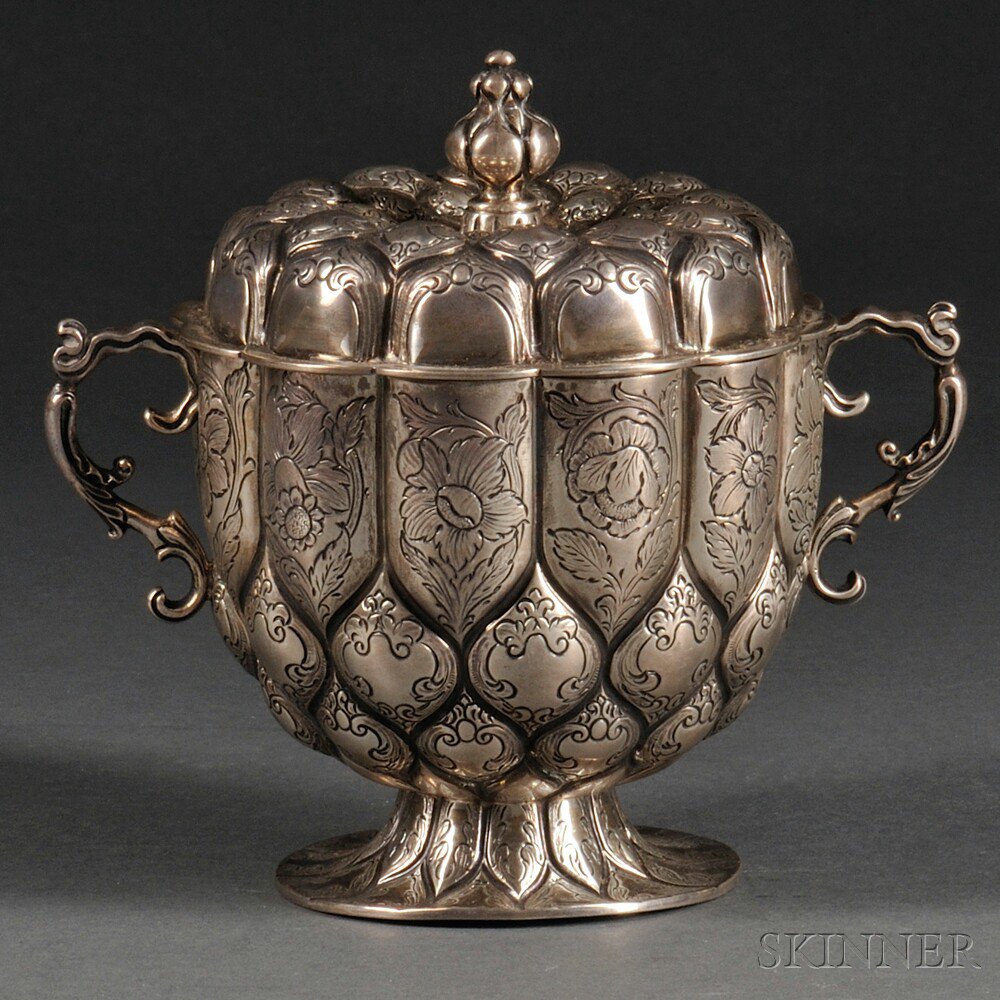 Appraisal: George V Sterling Silver Two-handled Covered Cup London - Goldsmiths