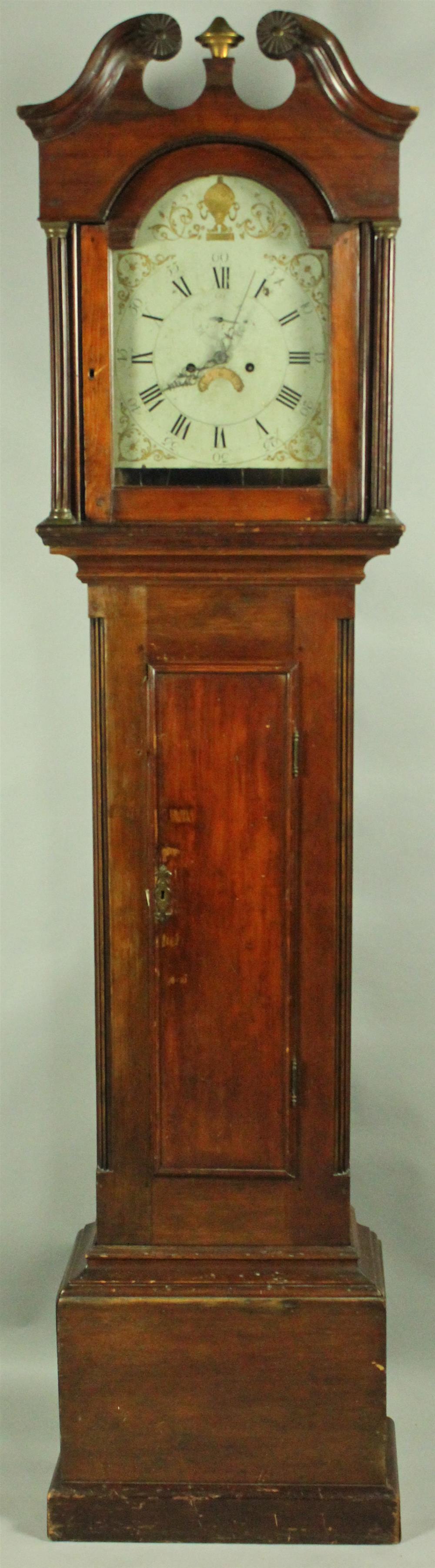 Appraisal: CHIPPENDALE PINE TALL CASE CLOCK BY TRADITION DESCENDED IN THE