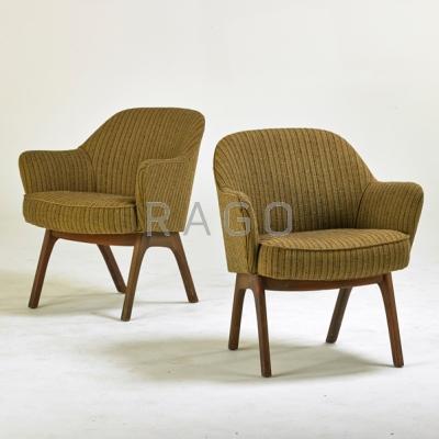 Appraisal: ADRIAN PEARSALL CRAFT ASSOCIATES Pair of armchairs USA s Walnut