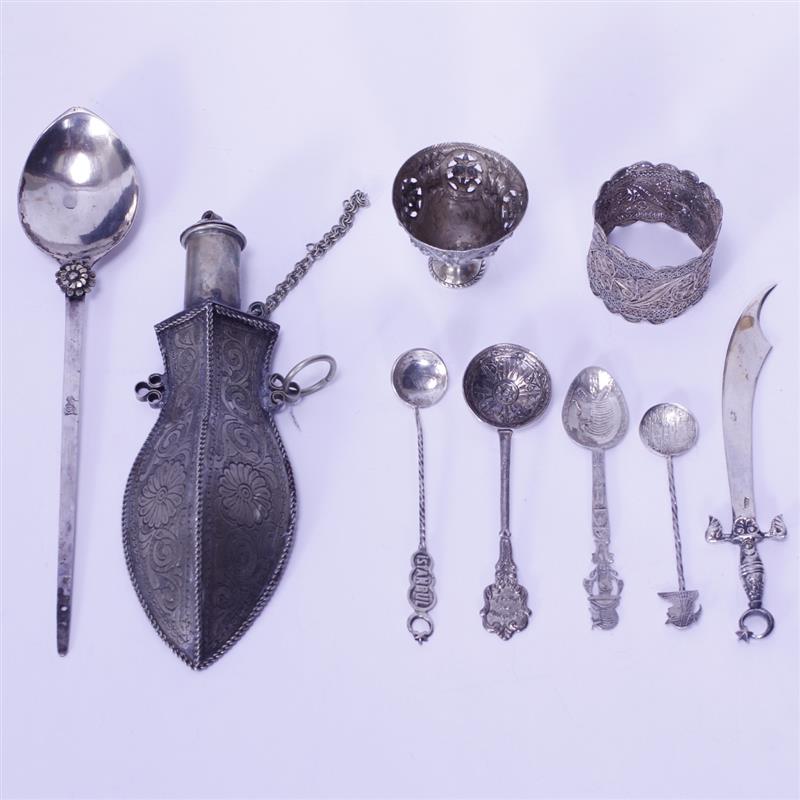 Appraisal: Russian and Middle Eastern silver and sterling articles Serving spoon