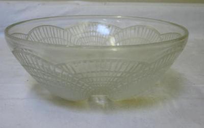 Appraisal: A LALIQUE OPALESCENT GLASS BOWL of circular form moulded in