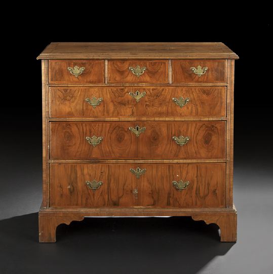 Appraisal: George III Walnut Chest fourth quarter th century and later