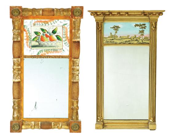 Appraisal: TWO WALL MIRRORS American early th century wood and glass