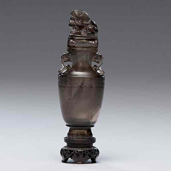 Appraisal: Chinese Rock Crystal Vase Chinese th century a finely carved