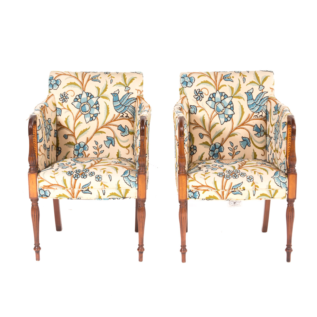 Appraisal: Pair Southwood Federal style armchairs in the Massachusetts manner th