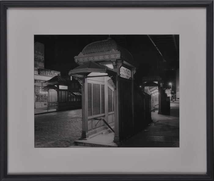 Appraisal: O WINSTON LINK - KIOSK SUBWAY ENTRANCE Gelatin silver print