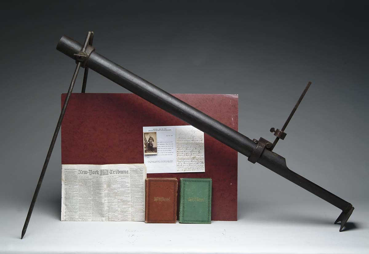 Appraisal: EXTREMELY RARE ORIGINAL US CIVIL WAR HALE ROCKET LAUNCHER in