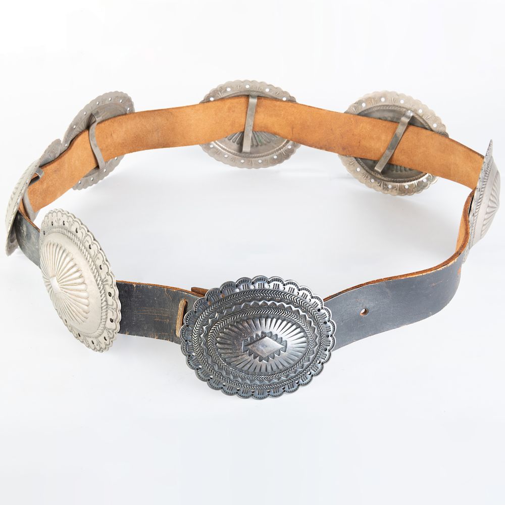 Appraisal: Southwestern Native American Belt With sterling buckle Approx in buckle