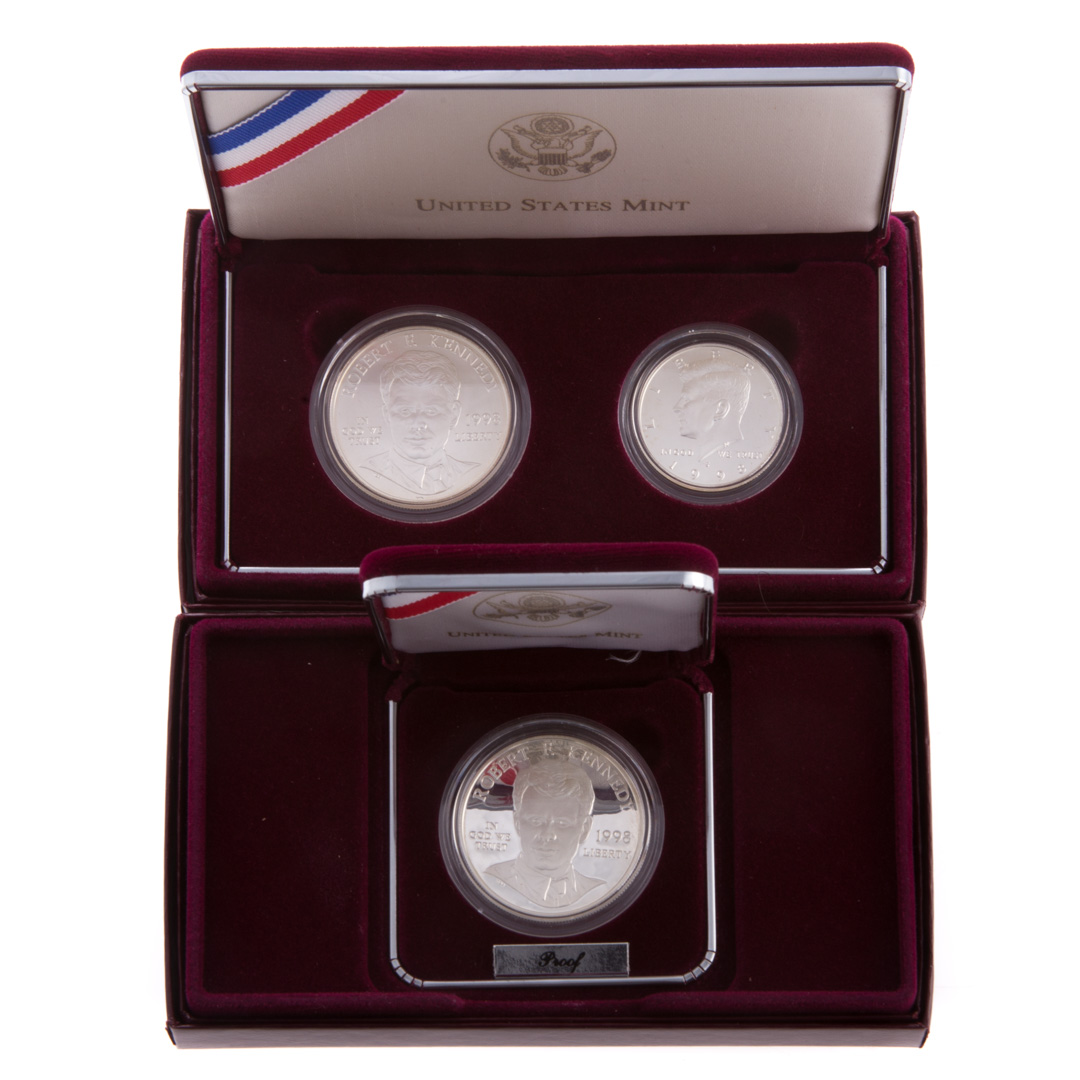 Appraisal: US Robert F Kennedy Set and Silver Dollar RFK Commemorative