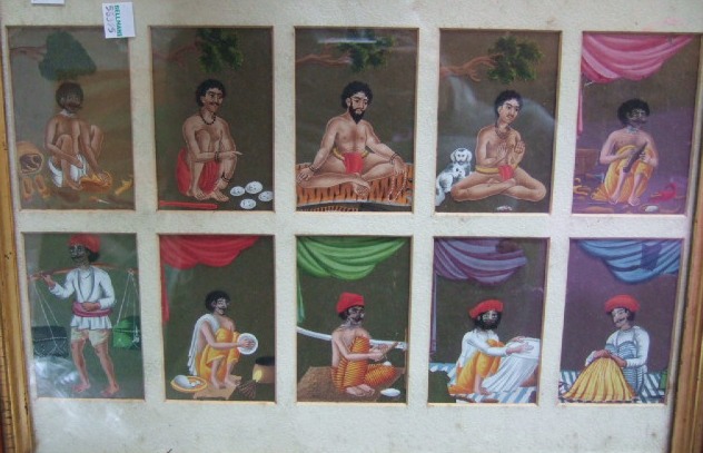 Appraisal: Indian School mid th century dancers and holy figures body