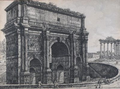 Appraisal: Luigi Rossini - Veduta del' Arco di Settimio Severo Etching