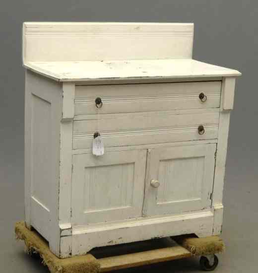 Appraisal: th c Victorian chest in white paint '' D ''