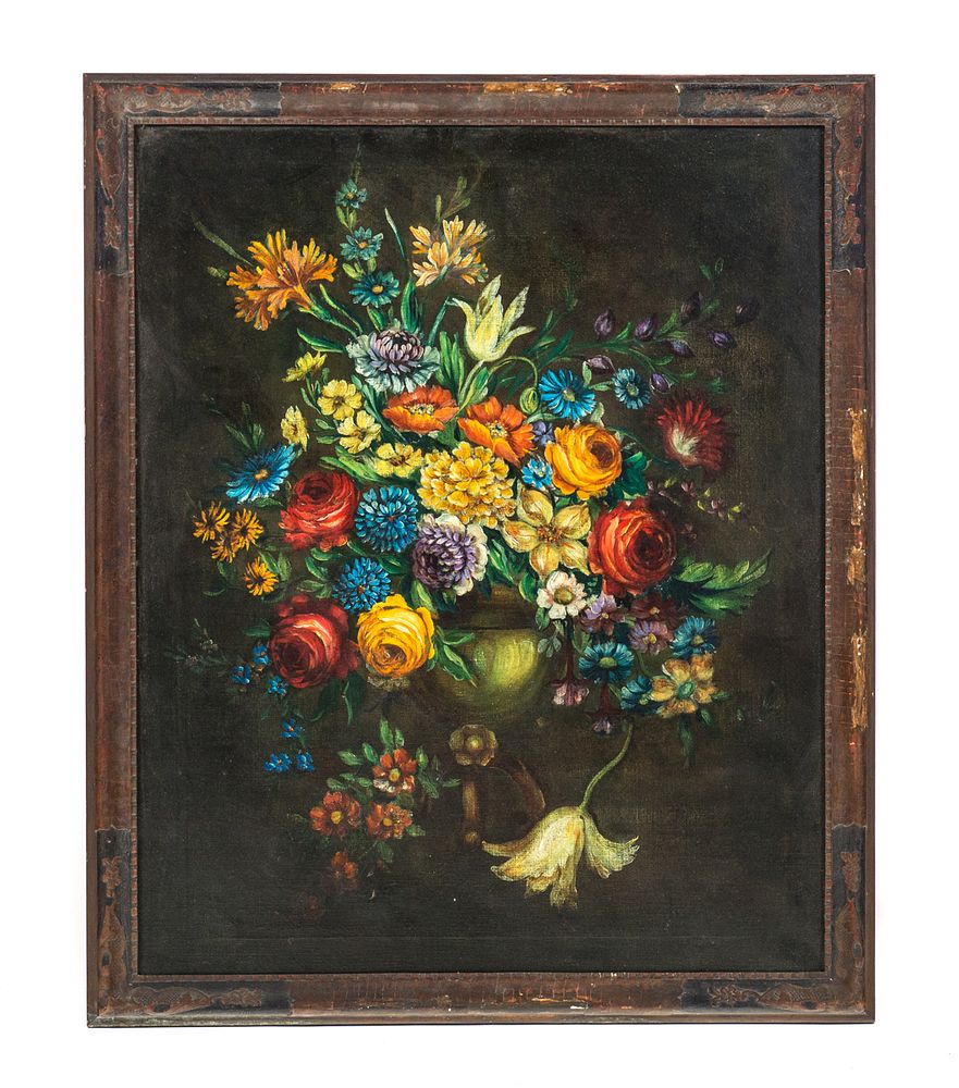 Appraisal: Oil on Canvas Floral Still Life Oil on Canvas Floral