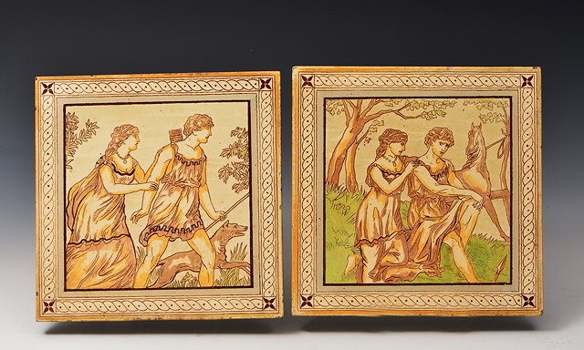 Appraisal: Minton Hollins Co Venus and Adonis accompanied by hunting dog