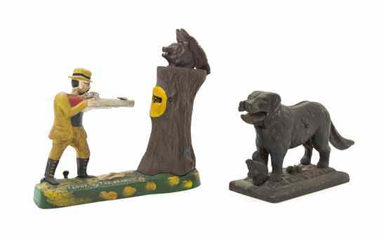 Appraisal: Two American Cast Iron Articles comprising a dog nutcracker and