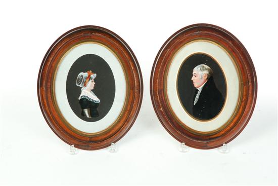 Appraisal: PAIR OF PORTRAITS American late th-early th century Images of