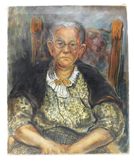 Appraisal: Marion Huse American - Grandmother oil on canvas signed LR