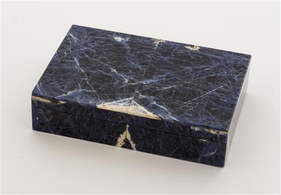 Appraisal: Sale Lot A Lapis Veneered Box th century of rectangular