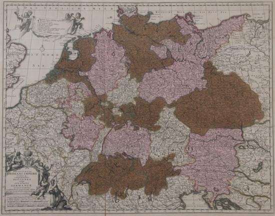 Appraisal: NICHOLAS VISSCHER Dutch - MAP OF THE HOLY ROMAN EMPIRE