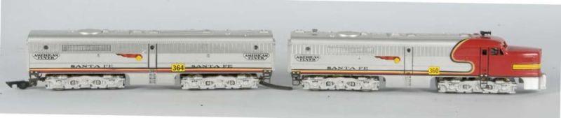 Appraisal: American Flyer S-Gauge Santa Fe Train A B Units Description