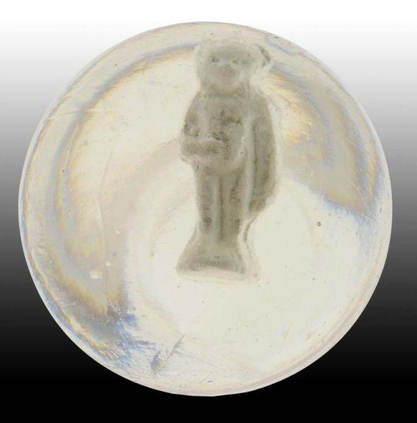 Appraisal: Standing Monkey Sulphide Marble Description Original surface Condition Size -