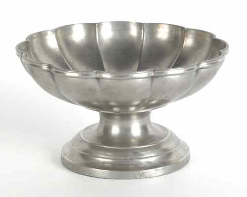 Appraisal: Taunton Massachusetts pewter footed bowl ca bearing the touch of