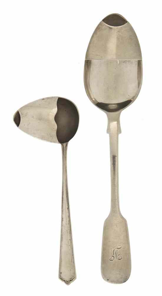 Appraisal: An English Silver Medicine Spoon Robert Wallis London together with