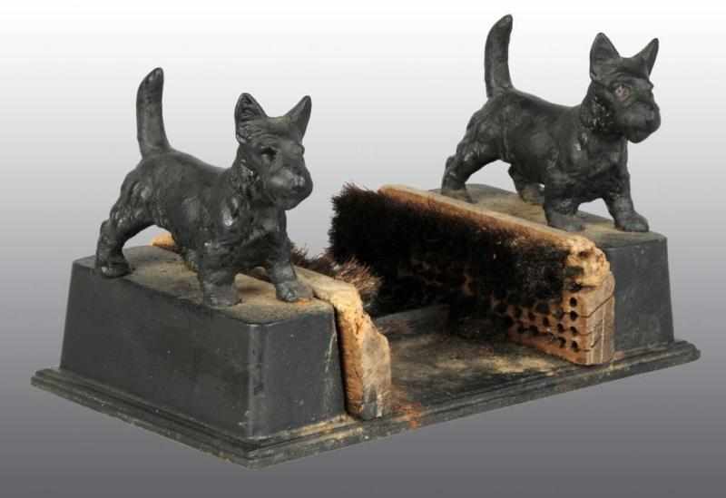 Appraisal: Cast Iron Standing Scottie Foot Scraper Description Hubley catalog number