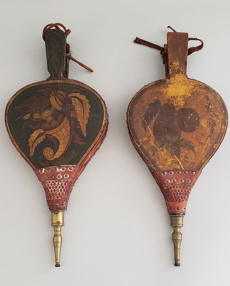 Appraisal: Two th Century Decorated Bellows Two th Century Decorated Bellows