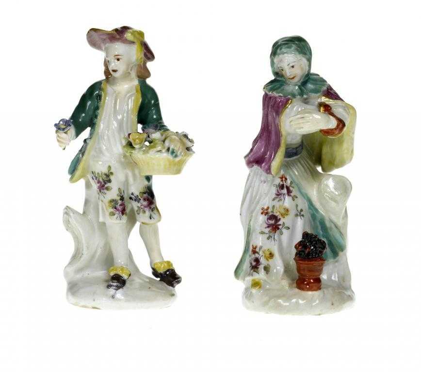 Appraisal: TWO DERBY FIGURES OF SPRING AND WINTER FROM THE FOUR