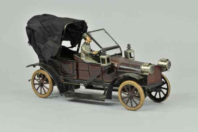 Appraisal: CARETTE DOUBLE PHAETON c lithographed tin well styled and detailed