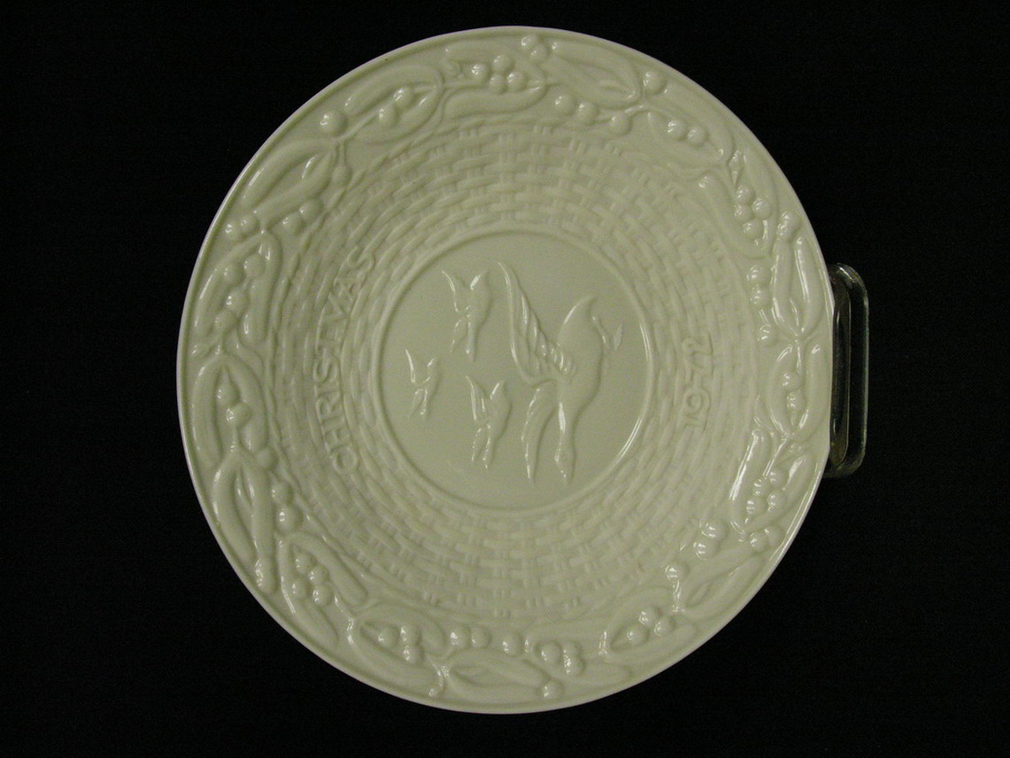 Appraisal: BELLEEK CHRISTMAS PLATE The flight of the earls