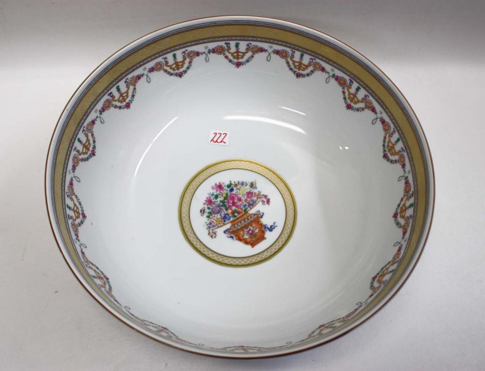 Appraisal: MOTTAHEDEH CHINESE EXPORT STYLE PORCELAIN BOWL Winterthur reproduction punch bowl