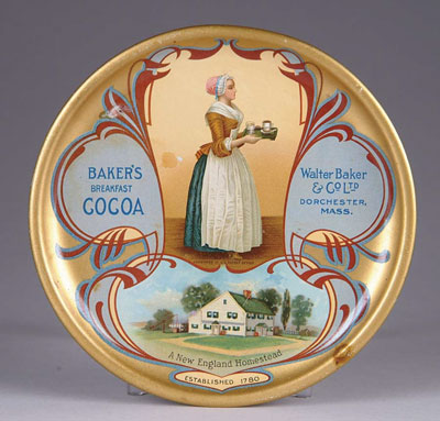 Appraisal: BAKERS COCOA TIP TRAY Le Chocolatier illustration for the Walter